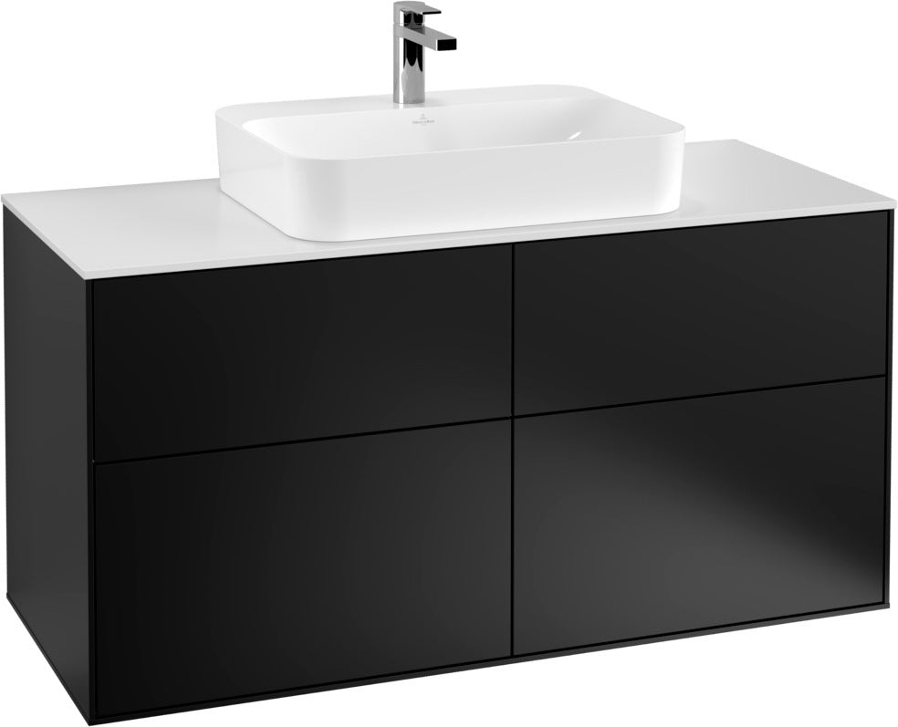 Villeroy & Boch Finion Waschtischunterschrank 1200 mm Glossy White Lacquer mit LED-Beleuchtung