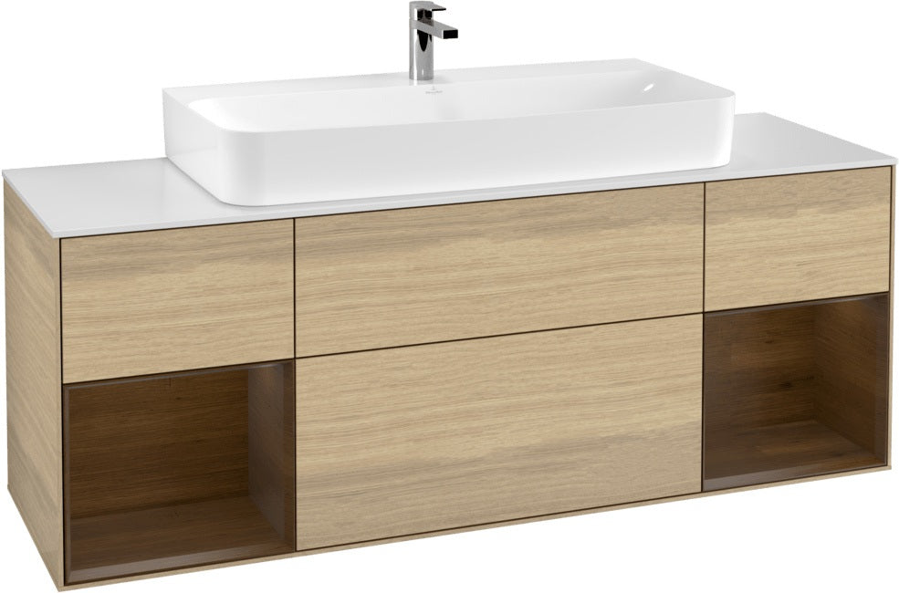 Villeroy & Boch Finion Waschtischunterschrank 1600 mm Glossy White Lacquer mit Beleuchtung