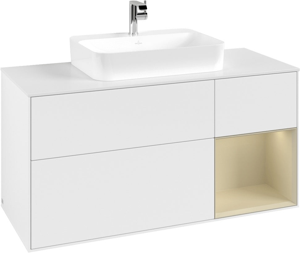 Villeroy & Boch Waschtischunterschrank Finion F421G 1200 mm Glossy White Lacquer