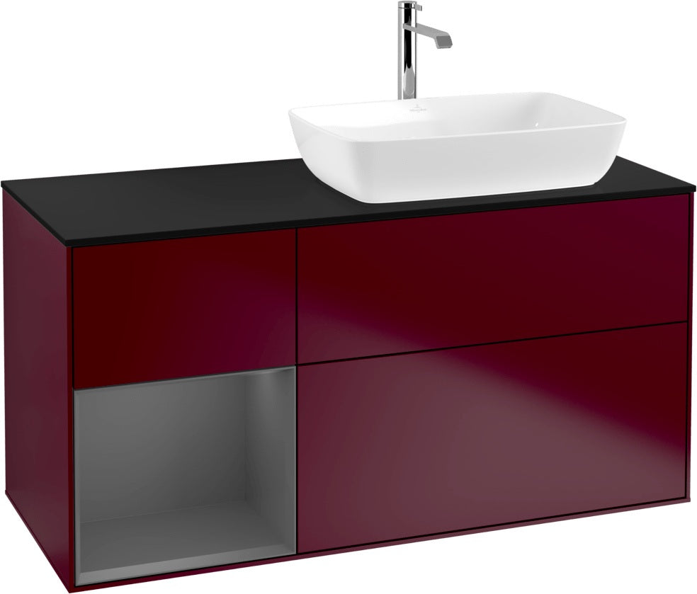 Villeroy & Boch Finion Waschtischunterschrank 1200 mm Glossy White Lacquer mit Beleuchtung
