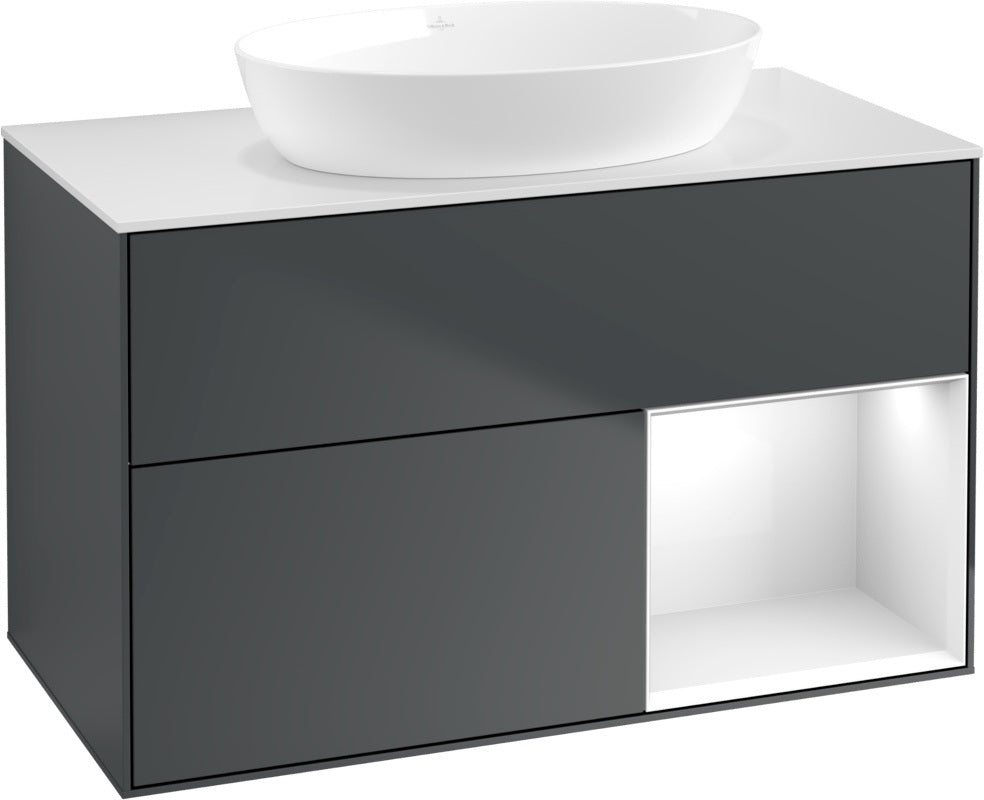 Villeroy & Boch Finion Waschtischunterschrank FA21GFGF 1000 mm Glossy White Lacquer