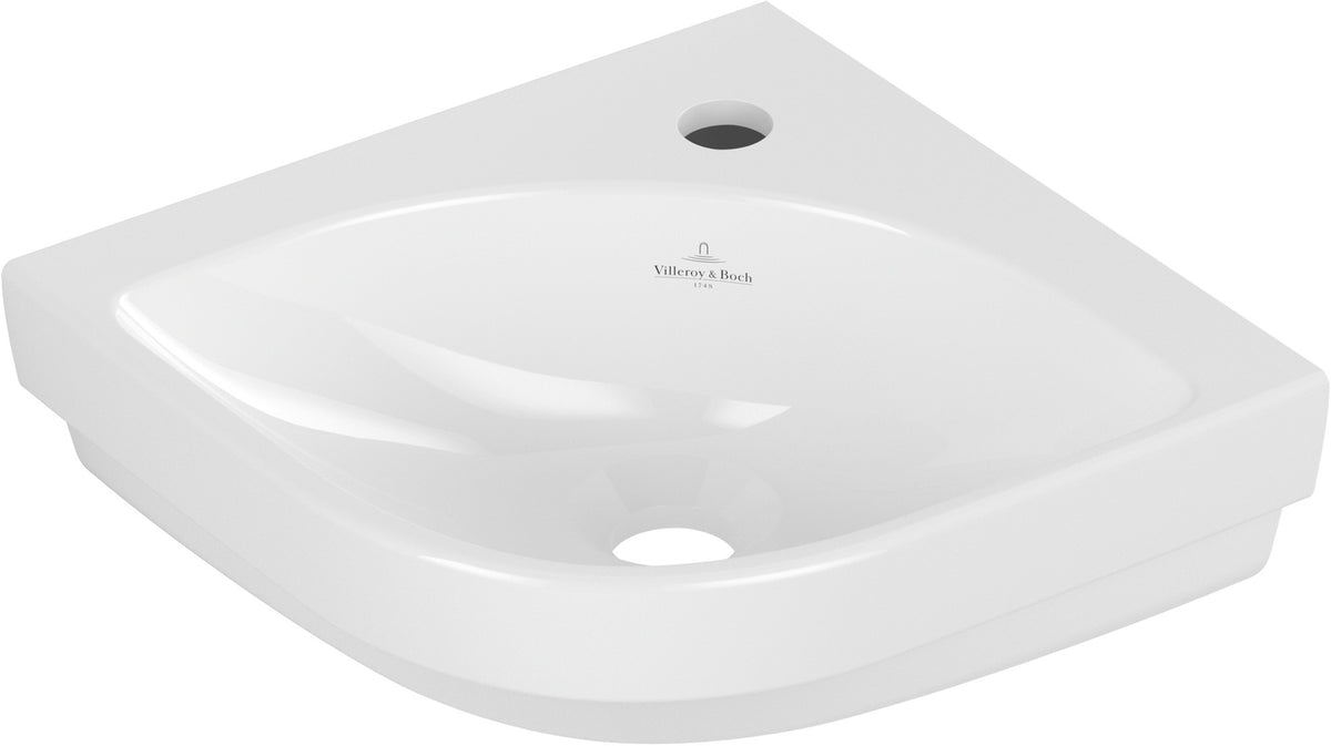 Villeroy & Boch Eck-Handwaschbecken Subway 3.0 320 mm Weiß Alpin – Viertelkreis, ohne Überlauf
