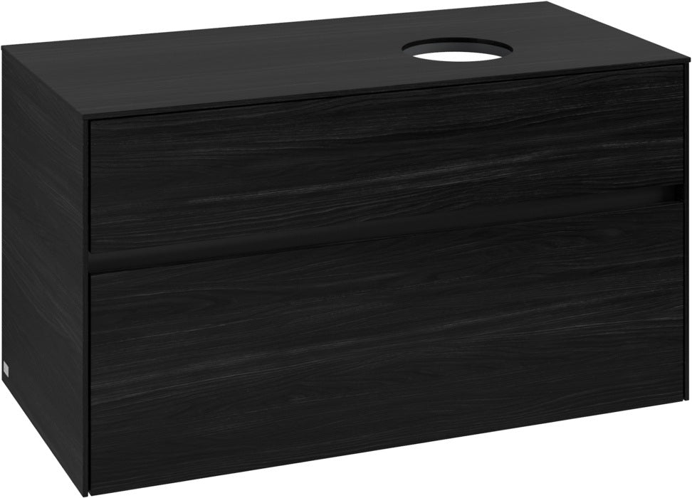 Villeroy & Boch Waschtischunterschrank Collaro C040 B0 1000 mm Black Oak mit Beleuchtung und SoftClosing
