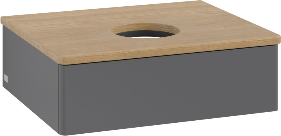 Villeroy & Boch Waschbeckenunterschrank Antao 600 mm Anthrazit Matt mit Auszug