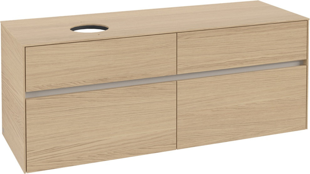Villeroy & Boch Waschtischunterschrank Collaro C046 Nordic Oak 1400 mm mit 4 Auszügen