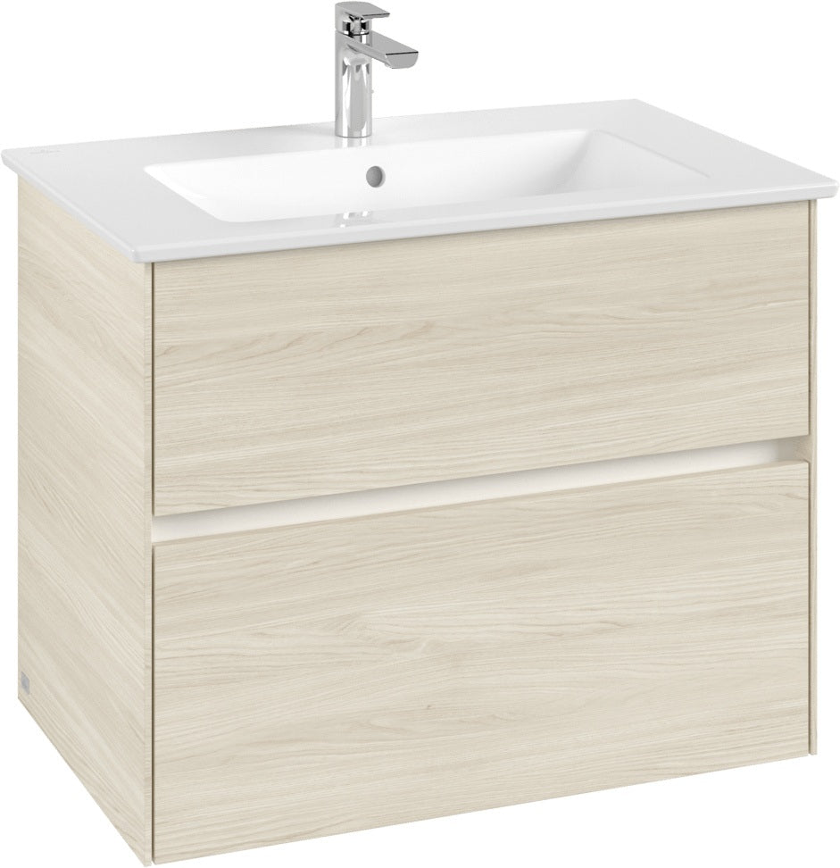 Villeroy & Boch Waschbeckenunterschrank Collaro C144 B0 761 mm White Oak mit LED-Beleuchtung