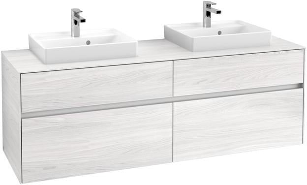 Villeroy & Boch Waschtischunterschrank Collaro C021 B0 1600 mm Kansas Oak mit LED-Beleuchtung