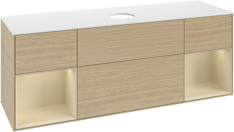 Villeroy & Boch Finion Waschtischunterschrank GD01GF 1600 mm Glossy White Lacquer mit Beleuchtung