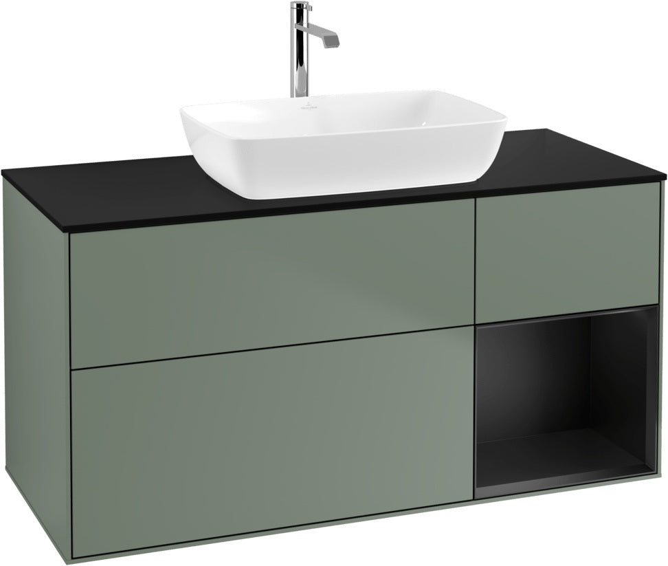 Villeroy & Boch Finion Waschbeckenunterschrank 1200 mm Glossy White Lacquer mit Beleuchtung