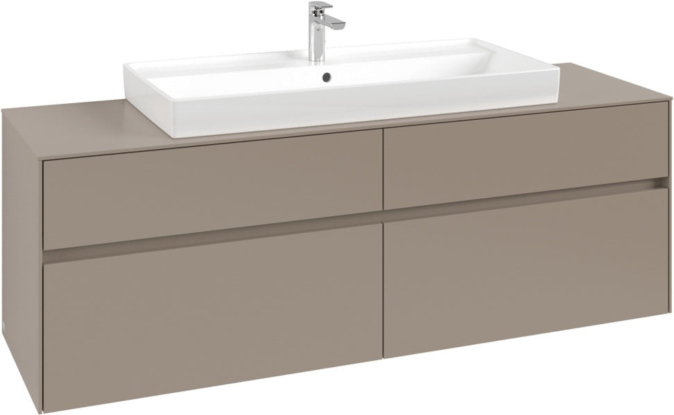 Villeroy & Boch Waschtischunterschrank Collaro C031 1600 mm Taupe mit 4 Auszügen