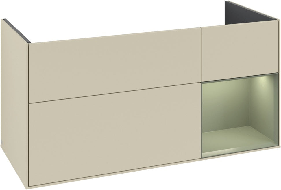 Villeroy & Boch Finion Waschbeckenunterschrank Glossy White Lacquer 1196 mm mit LED-Beleuchtung