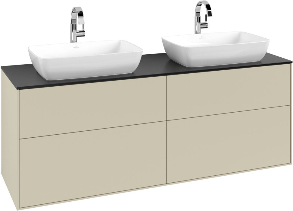 Villeroy & Boch Finion Waschbeckenunterschrank 1600 mm Glossy White Lacquer mit Beleuchtung