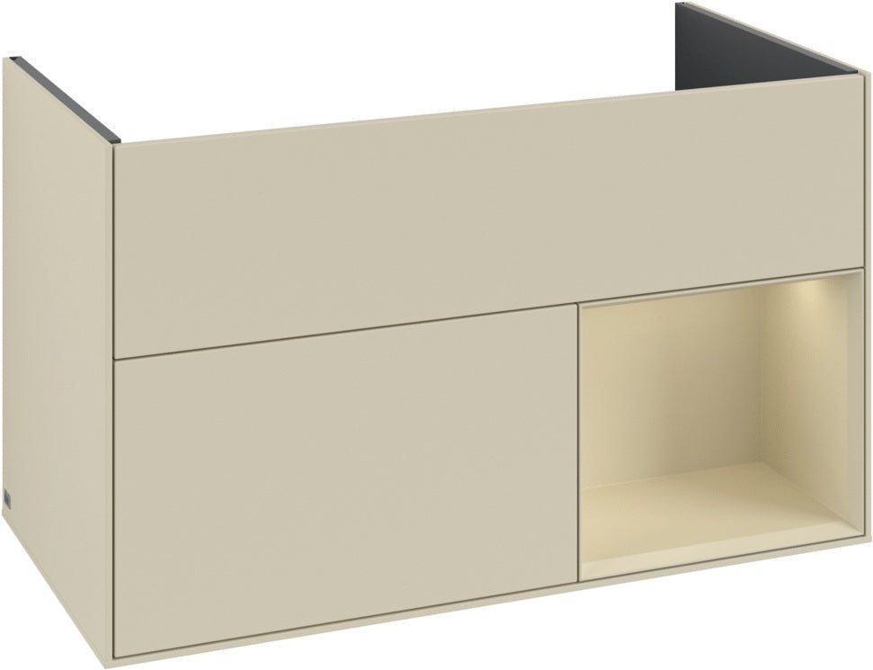 Villeroy & Boch Finion Waschtischunterschrank 996 mm White Matt Lacquer mit Beleuchtung