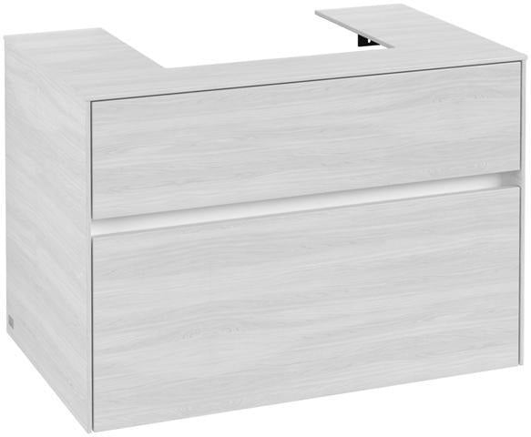 Villeroy & Boch Collaro Waschtischunterschrank 800 mm Soft Grey mit 2 Auszügen und Push-Open