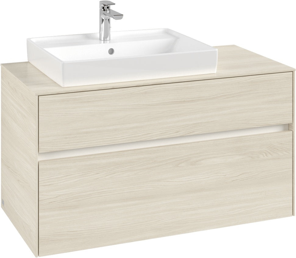 Villeroy & Boch Waschtischunterschrank Collaro C017 B0 1000 mm White Oak mit Beleuchtung und SoftClosing