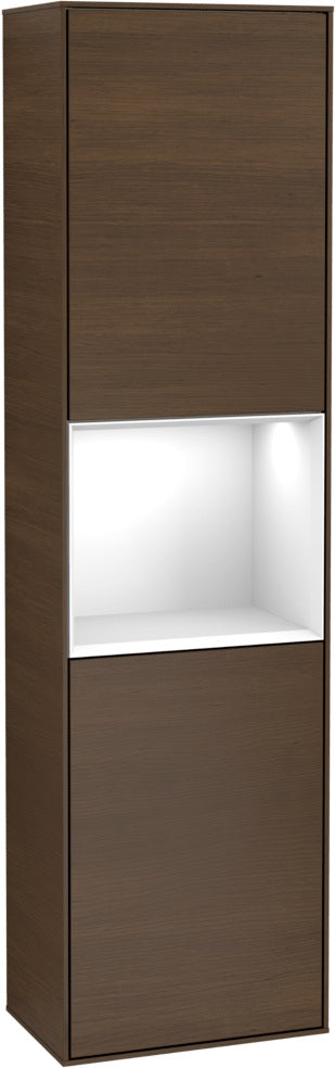 Villeroy & Boch Hochschrank Finion F460GF – 418 mm, Glossy White Lacquer, mit Beleuchtung & SoftClosing