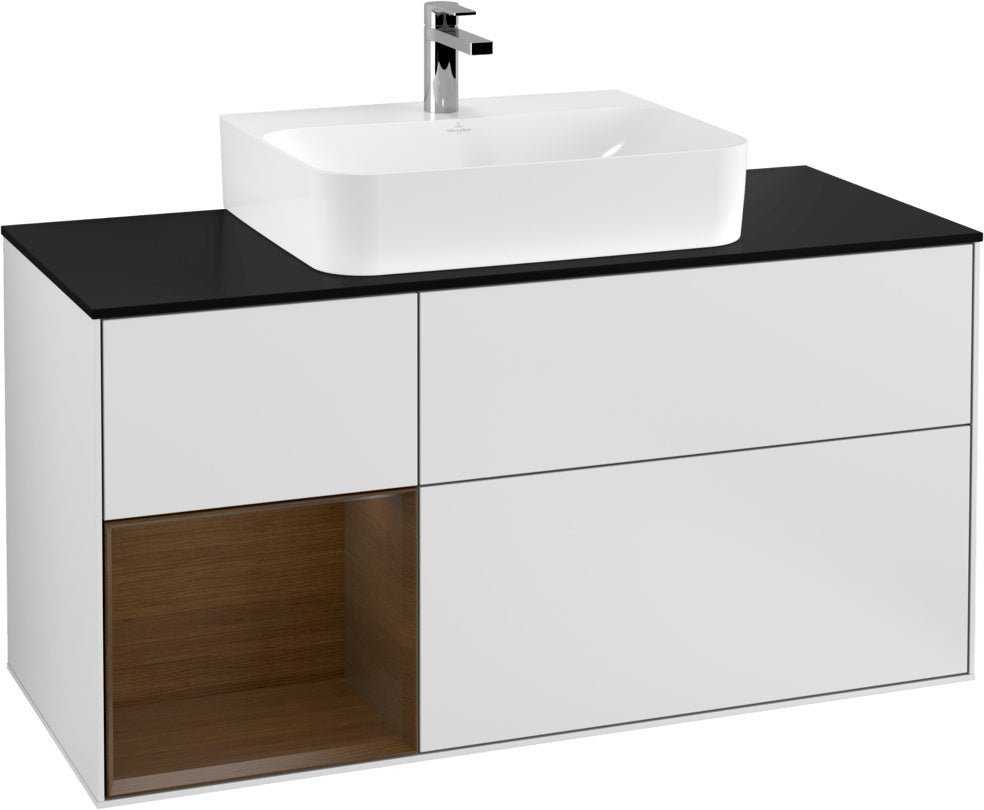 Villeroy & Boch Finion Waschbeckenunterschrank 1200 mm Glossy White mit Beleuchtung