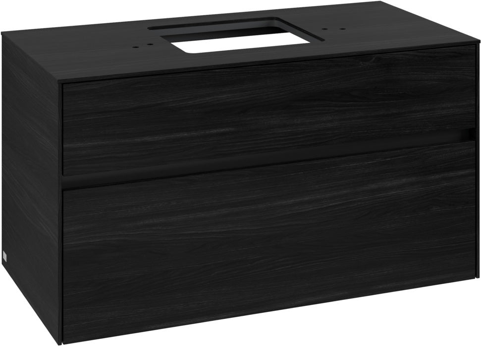 Villeroy & Boch Waschtischunterschrank Collaro C125 B0 1000 mm Black Oak mit LED-Beleuchtung
