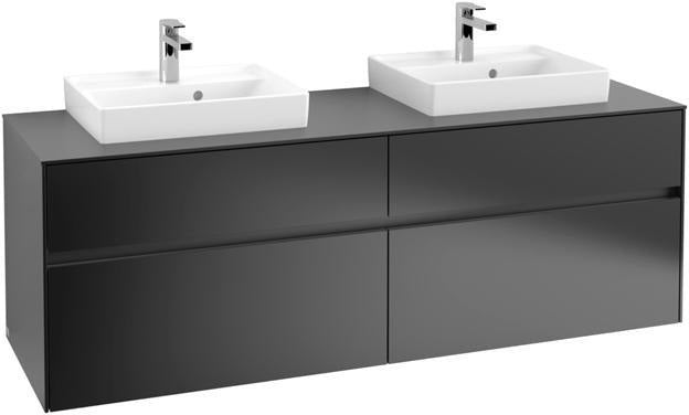 Villeroy & Boch Waschtischunterschrank Collaro C021 B0 1600 mm Kansas Oak mit LED-Beleuchtung