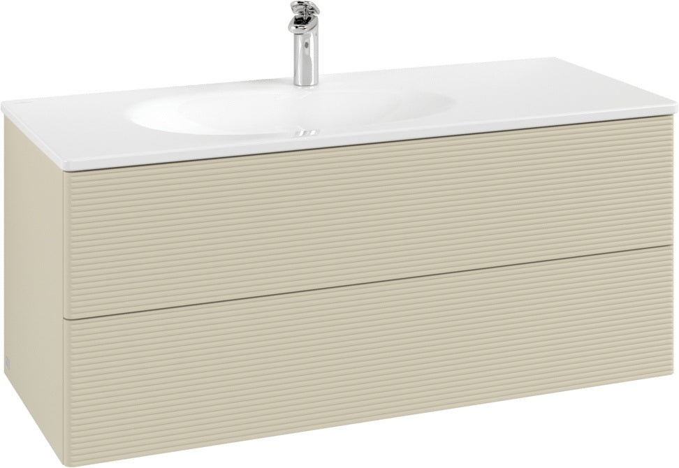 Villeroy & Boch Antao Waschtischunterschrank 1188 mm Glossy White Lacquer mit Beleuchtung