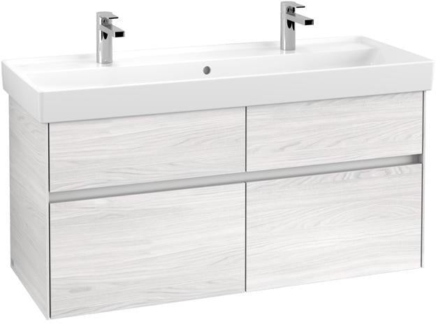 Villeroy & Boch Collaro Waschtischunterschrank 1154 mm Black Matt mit LED-Beleuchtung und 4 Auszügen