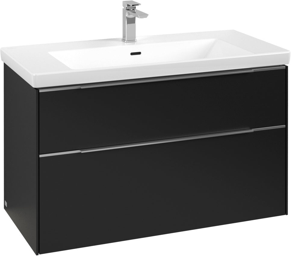 Villeroy & Boch Subway 3.0 Waschtischunterschrank C570L0 Brilliant White mit LED-Beleuchtung und SoftClosing