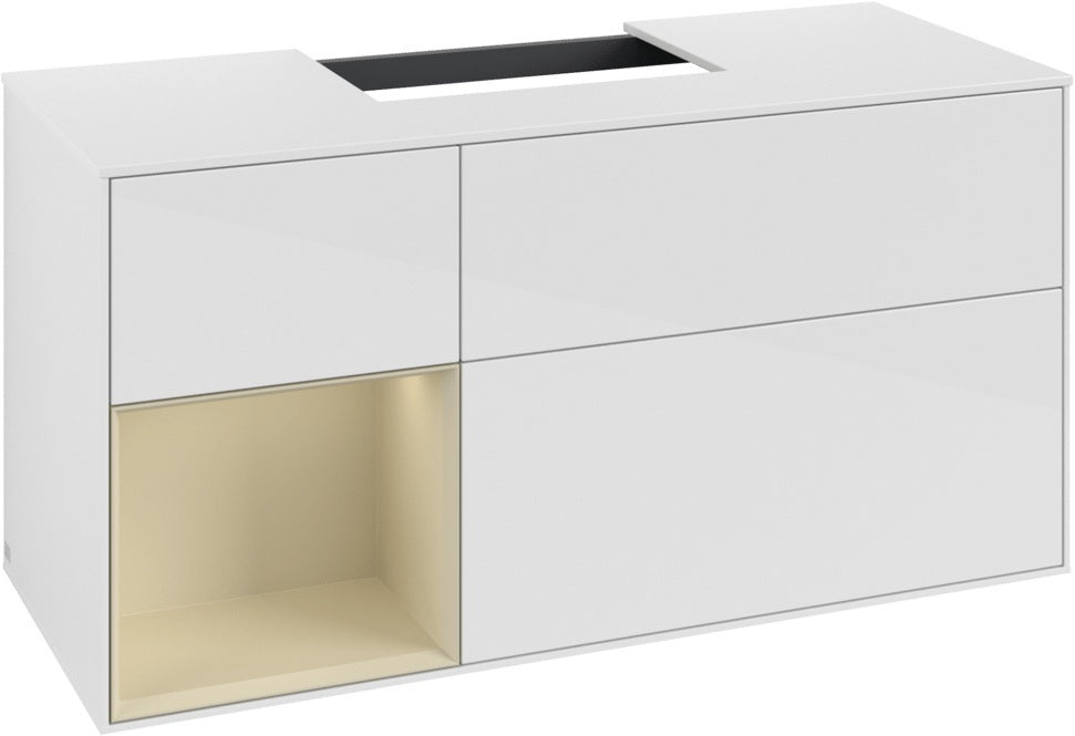 Villeroy & Boch Finion Waschtischunterschrank G161G 1200 mm Glossy White Lacquer mit LED-Beleuchtung