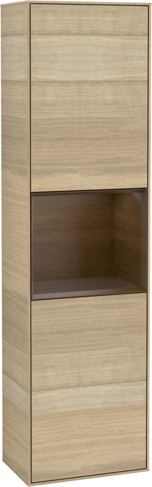 Villeroy & Boch Hochschrank Finion F460GF – 418 mm, Glossy White Lacquer, mit Beleuchtung & SoftClosing
