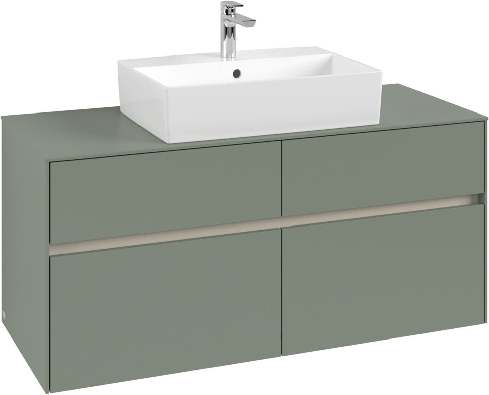 Villeroy & Boch Waschtischunterschrank Collaro C128 B0 1200 mm White Oak mit LED-Beleuchtung