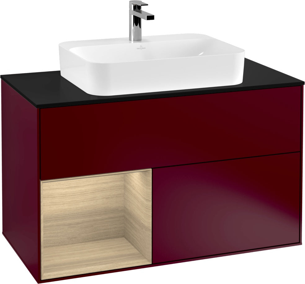 Villeroy & Boch Finion Waschtischunterschrank 1000 mm Glossy White Lacquer mit LED-Beleuchtung