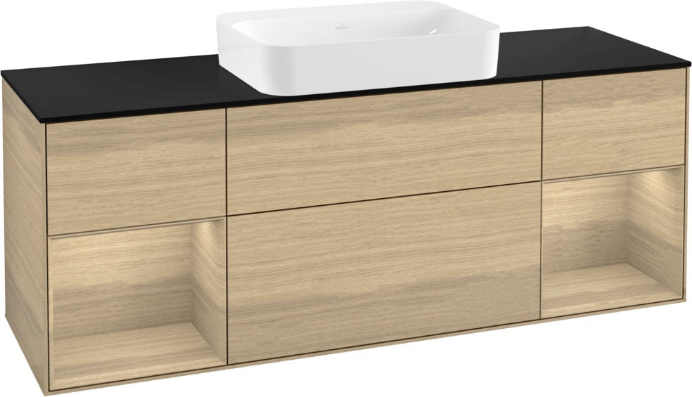 Villeroy & Boch Finion Waschbeckenunterschrank 1600 mm Glossy White Lacquer mit Beleuchtung
