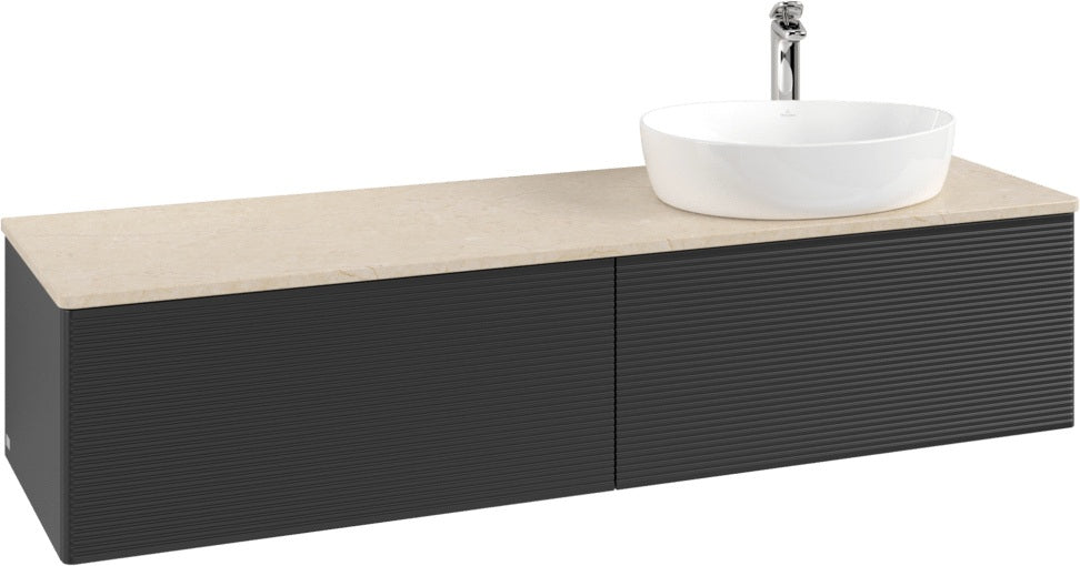 Villeroy & Boch Antao Waschtischunterschrank 1600 mm Anthrazit Matt – 2 Auszüge, Push-to-Open