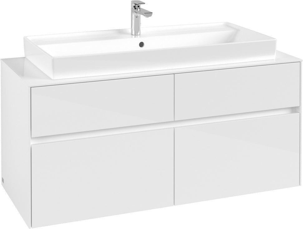 Villeroy & Boch Collaro Waschtischunterschrank 1200 mm Soft Grey mit 4 Auszügen