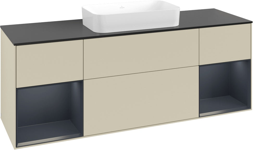 Villeroy & Boch Finion Waschbeckenunterschrank 1600 mm Glossy White Lacquer mit Beleuchtung
