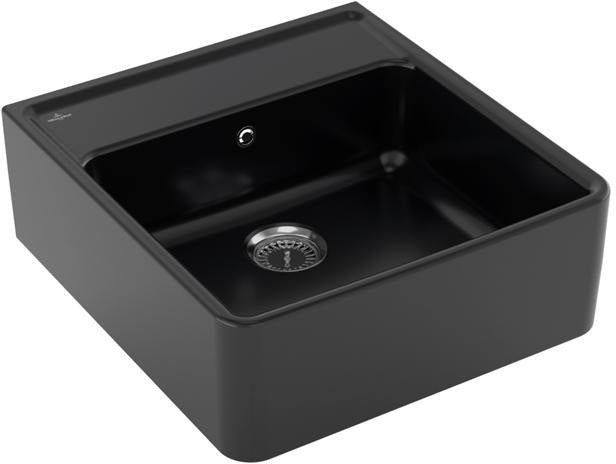 Villeroy & Boch Spülstein Einzelbecken 595x630 mm Keramik Ebony CeramicPlus