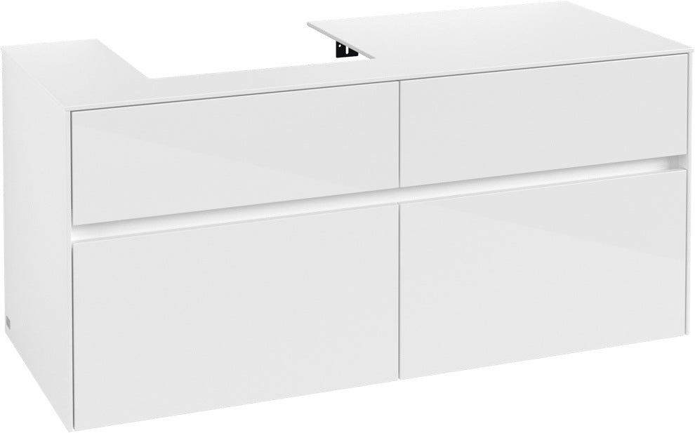 Villeroy & Boch Waschtischunterschrank Collaro C071 1200 mm Glossy White mit 4 Auszügen