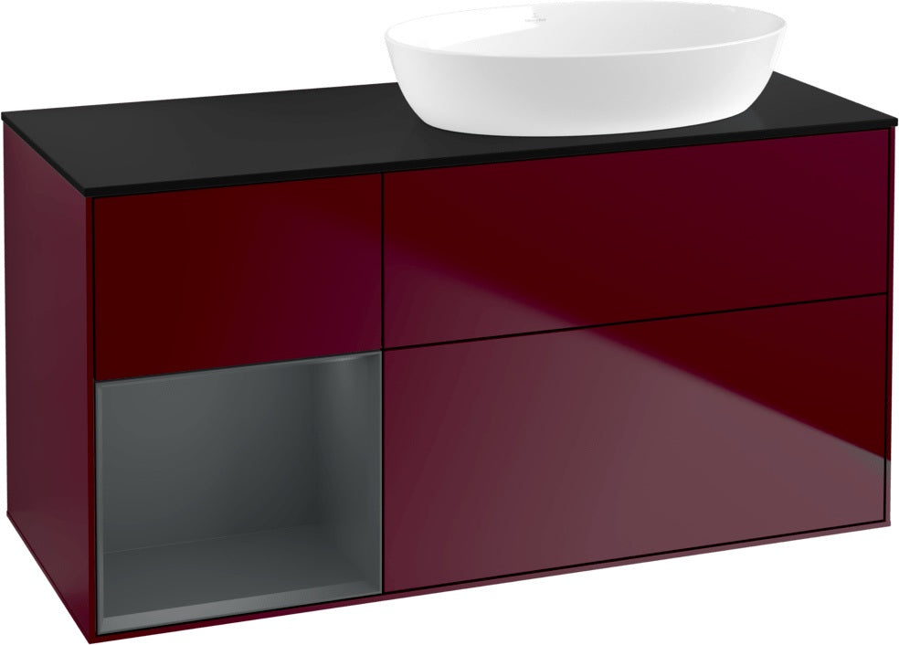Villeroy & Boch Waschtischunterschrank Finion FA42G 1200 mm Glossy White Lacquer mit Beleuchtung