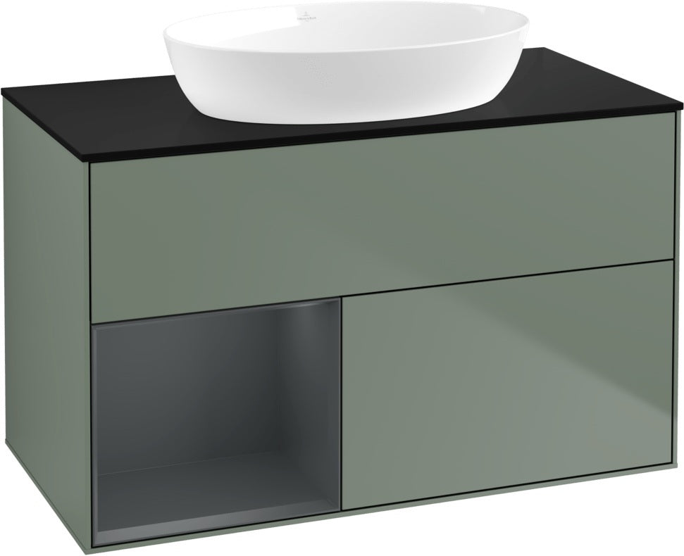 Villeroy & Boch Finion Waschtischunterschrank 1000 mm Glossy White Lacquer mit Beleuchtung