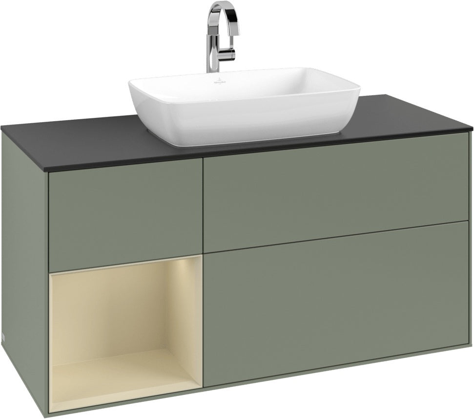Villeroy & Boch Finion Waschtischunterschrank 1200 mm Glossy White Lacquer mit Beleuchtung