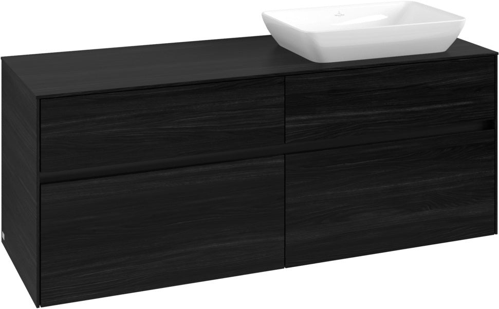 Villeroy & Boch Waschtischunterschrank Collaro C118 1400 mm Black Oak mit SoftClosing und Push-Open