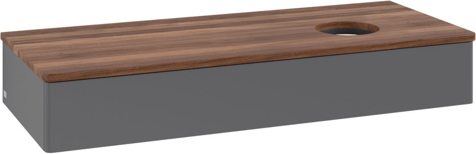 Villeroy & Boch Waschtischunterschrank Antao 1200 mm Anthrazit Matt mit LED-Auszugsbeleuchtung