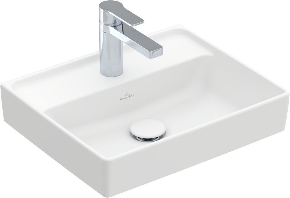 Villeroy & Boch Handwaschbecken Collaro 450x370mm Rechteck Weiß Alpin TitanCeram
