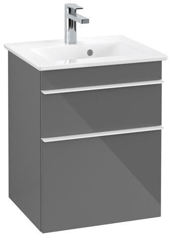 Villeroy & Boch Waschtischunterschrank VENTICELLO 466 mm Eiche Santana Oak mit 2 Auszügen und Griffleiste in Chrom