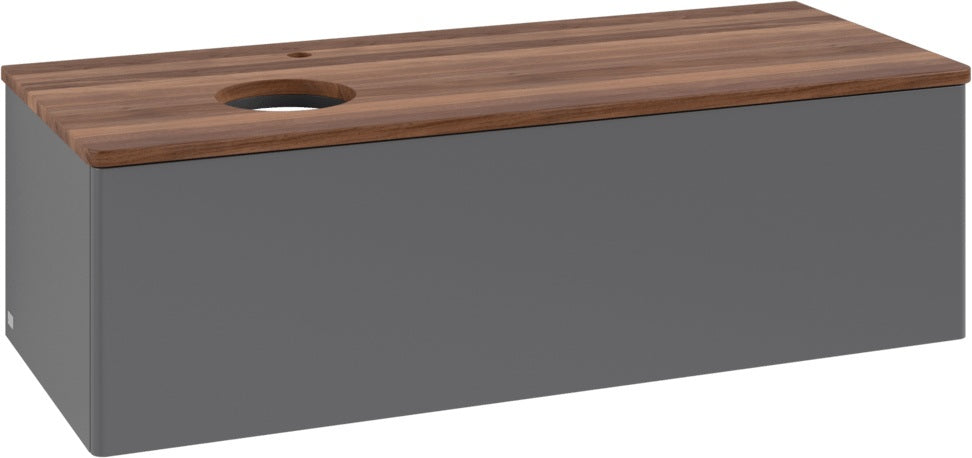 Villeroy & Boch Waschtischunterschrank Antao K33051 1200 mm Anthrazit Matt Lack mit Hahnlochbohrung