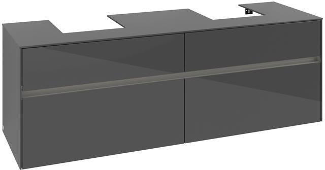 Villeroy & Boch Waschtischunterschrank Collaro C107B0 1600 mm Glossy White mit LED-Beleuchtung