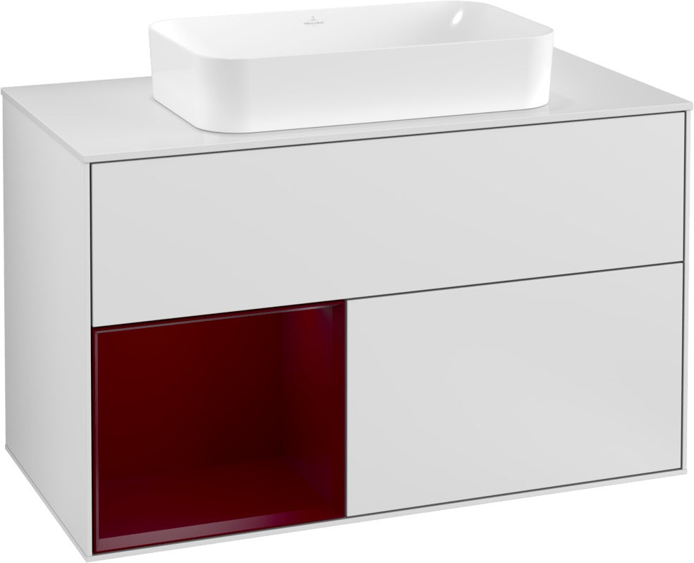 Villeroy & Boch Waschtischunterschrank Finion G241GF Glossy White Lacquer 1000 mm mit Beleuchtung