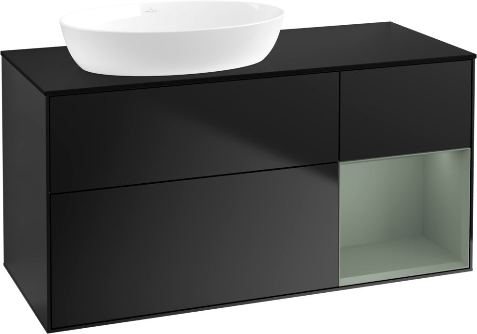Villeroy & Boch Finion Waschtischunterschrank 1200 mm Glossy White Lacquer mit LED-Beleuchtung