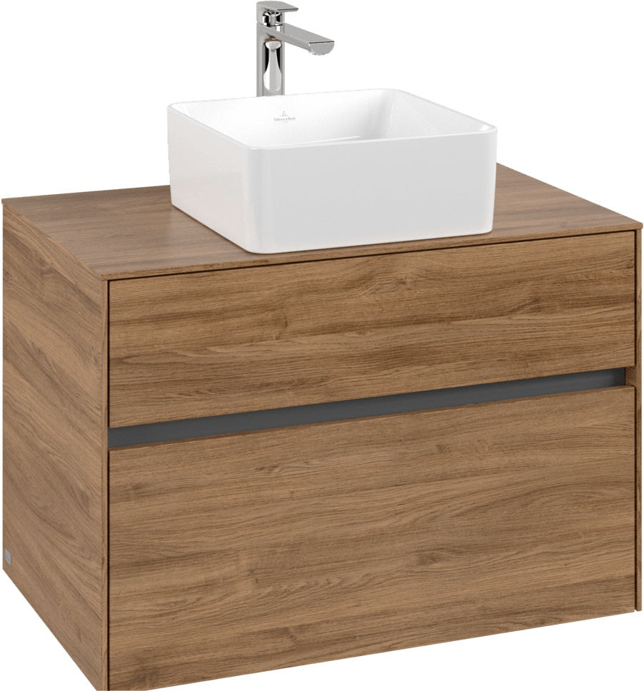 Villeroy & Boch Waschtischunterschrank Collaro Kansas Oak 800 mm mit SoftClosing und Push-Open