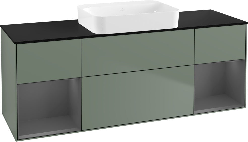 Villeroy & Boch Finion Waschbeckenunterschrank 1600 mm Glossy White Lacquer mit Beleuchtung