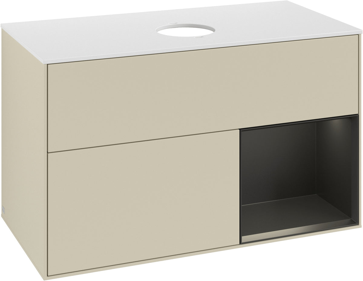 Villeroy & Boch Finion Waschtischunterschrank FA21GFGF 1000 mm Glossy White Lacquer